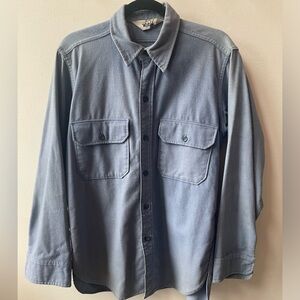 Wool rich long sleeve button down
